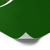 Masque de Mascarade de Mardi Gras | Affiche verte (Coin)