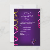 Masque de mascarade de réponse RSVP Champagne (Dos)