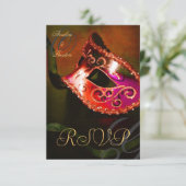 Masque de mascarade de tourbillon rouge Invitation (Debout devant)