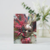 Masque de mascarade rouge Carte postale d'art fant (Debout devant)