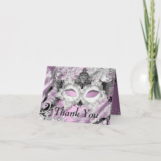 Masque de Mascarade Silver Lilac Sparkle Merci (Devant)