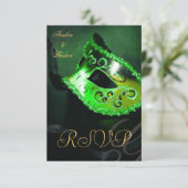 Masque de Mascarade Tourbillon Vert Invitation RSV (Debout devant)