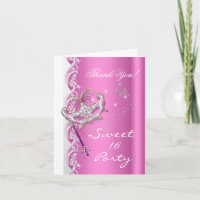 Masque de masquerade Merci Sweet 16 Party Rose