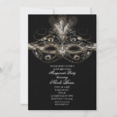 Masque de masquerade Moderne Chic Invitation dessi (Devant)
