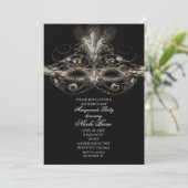 Masque de masquerade Moderne Chic Invitation dessi (Debout devant)