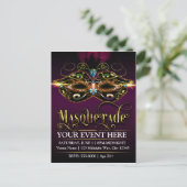 Masque de MASQUERADE violet Carte postale promotio (Debout devant)