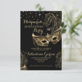 Masque de paillettes pour invitation de quinceañer (Debout devant)
