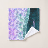 Masque de peau de sirène turquoise argent faux par (Gant de toilette)