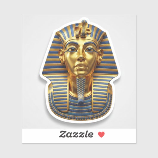 Masque de Pharaon Royal 3D Doré Autocollant Découp (Feuille)