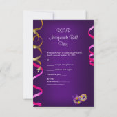 Masque de réponse RSVP Champagne Jaune (Dos)