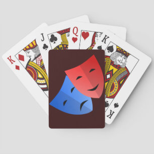 Masque de théâtre dramatique cartes de jeu