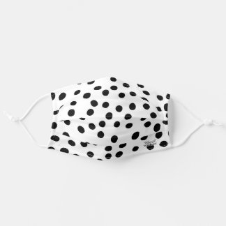 MASQUE DE VISAGE RESUABLE POLKA NOIR ET BLANC
