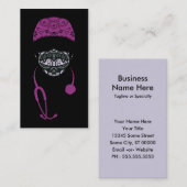 masqué en cachemire carte de visite (Devant / Derrière)