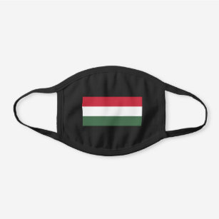 Masque En Coton Noir Drapeau de Hongrie patriotique