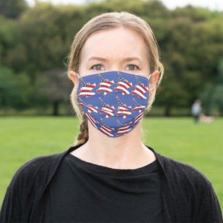 Masque En Tissu F16 Fighting Falcon US Flag Amérique