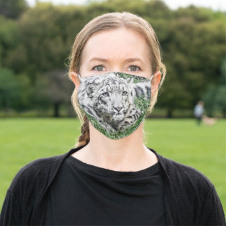 Masque En Tissu Leopard des neiges (photo)