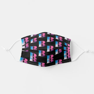 Masque En Tissu Lettre B Monogramme Majuscule Gras Gradient Carrel