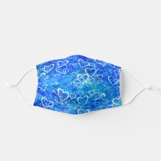 Masque En Tissu Motif du Coeur bleu