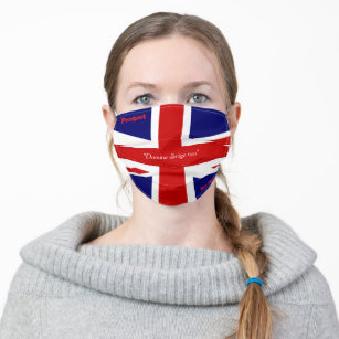 Masque En Tissu Royaume-Uni "Domine nos" avec drapeau