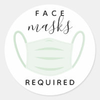 Masque facial requis étiquette