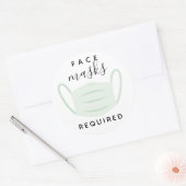 Masque facial requis étiquette (Enveloppe)