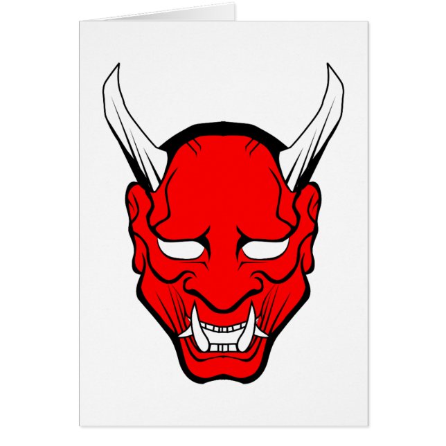 Masque japonais Hannya rouge (Devant)