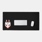 Masque japonais Kitsune Fox sur noir (Clavier et souris)