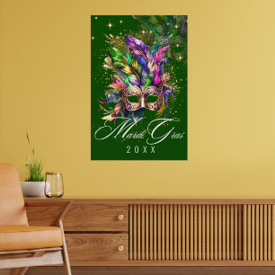 Masque Mardi Gras   Poster vert