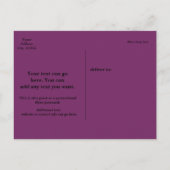 Masque MASQUERADE Purple PromoParty Carte postale (Dos)