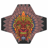 Masque rituel du roi guerrier tribal (Plat)