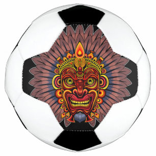 Masque rituel du roi guerrier tribal