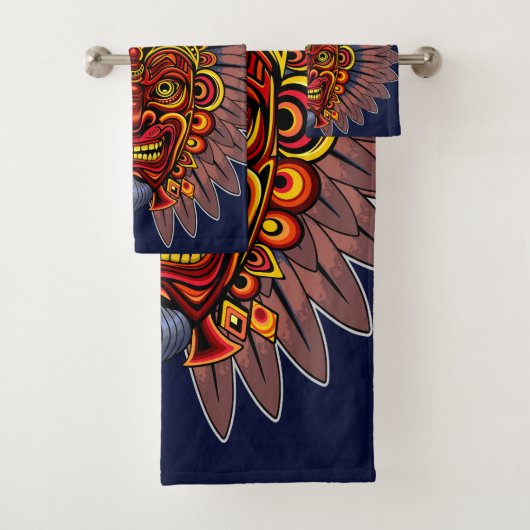 Masque rituel du roi guerrier tribal (En situation)