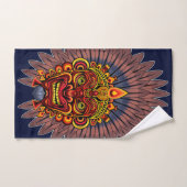 Masque rituel du roi guerrier tribal (Serviette à main)