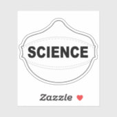 Masque scientifique autocollant vinyle (Feuille)