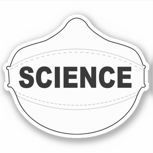 Masque scientifique autocollant vinyle (Devant)