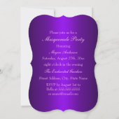 Masque Violet Or Fête de Mascarade Invitation (Dos)