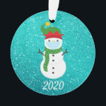 Masque Visage de Noël Snowman 2020 Quarantine<br><div class="desc">This design may be personalized in the area provided by changing the Phoand/or text. Or it can be customized by choosing the click to customize further option and delete or change the color of the background, add text, change the text color style, or delete the text for an image only...</div>