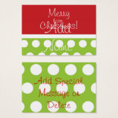 Masquer les étiquettes cadeaux de Noël (Devant & derrière)