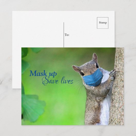 Masquer vers Save Lives Carte postale (Devant / Derrière)