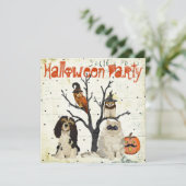 Masquerade Animals Halloween Invitation Kaart (Staand voorkant)