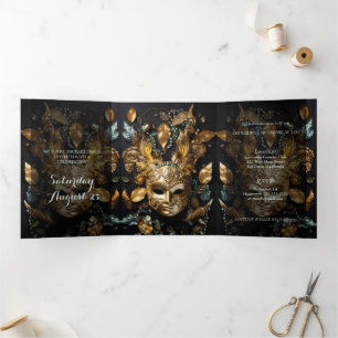 Masquerade Bal Quinceanera Party Uitnodiging