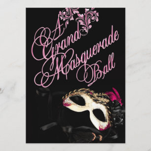 Masquerade Ball Birthday Uitnodiging