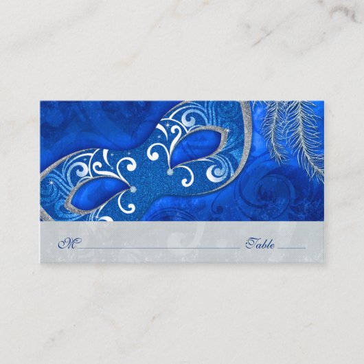 Masquerade Ball Mardi Gras Mariage Cartes de Place (Devant)