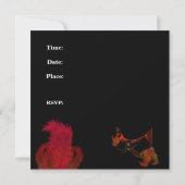 Masquerade Ball Masques Rouge Black Invitation Par (Dos)