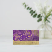Masquerade Ball Purple Gold Mariage Cartes de Plac (Debout devant)
