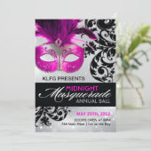 Masquerade Ball-uitnodiging - VOLLEDIG  Kaart (Staand voorkant)