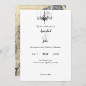 Masquerade Ball Wedding Kaart (Voorkant / Achterkant)