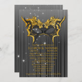 Masquerade Ball Wedding Uitnodiging (Voorkant / Achterkant)
