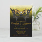 Masquerade Ball Wedding Uitnodiging (Staand voorkant)
