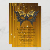 Masquerade Ball Wedding Uitnodiging (Voorkant / Achterkant)